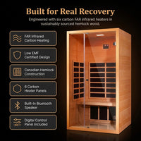 1 Person Extendable FAR Infrared Sauna for Home, Hemlock Wood Low EMF 6 Carbon Heaters Indoor Saunas with LED Lights, Bluetooth Speaker, Digital Control Panel, and Seating Bench — Results & Stats