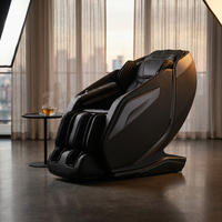 4D Massage Chair: Full Body Zero Gravity Massage Chair Full Body SL Track Chair Massage Black — Studio Shot