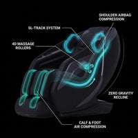 4D Massage Chair: Full Body Zero Gravity Massage Chair Full Body SL Track Chair Massage Black — How It Works