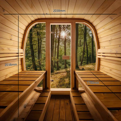 Auris Two Luxury Outdoor Cedar Sauna exterior