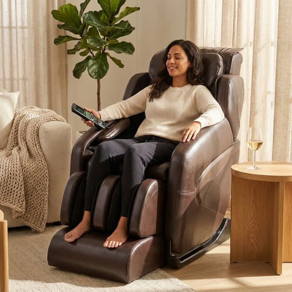 Massage Chair Built for Deep Tissue Relief, Zero Gravity Recline, SL Track System, Quad Roller Technology