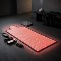 Red Light Therapy Mat for Full Body, 76.8'' X 33.4'' Red Light Therapy Blanket, 1370 (660Nm & 850Nm) Leds for Home Use, 3 Modes & Adjustable Timer, Premium Leather — Studio Shot
