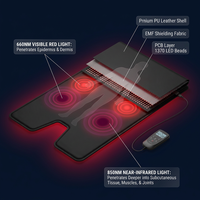 Red Light Therapy Mat for Full Body, 76.8'' X 33.4'' Red Light Therapy Blanket, 1370 (660Nm & 850Nm) Leds for Home Use, 3 Modes & Adjustable Timer, Premium Leather — How It Works