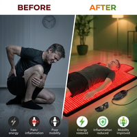 Red Light Therapy Mat for Full Body, 76.8'' X 33.4'' Red Light Therapy Blanket, 1370 (660Nm & 850Nm) Leds for Home Use, 3 Modes & Adjustable Timer, Premium Leather — Before & After