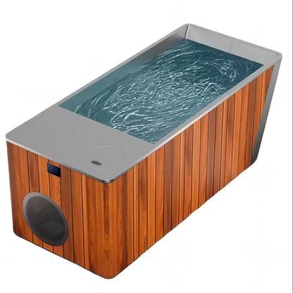 Orivon Frost Cold Plunge Tub - wood finish with water