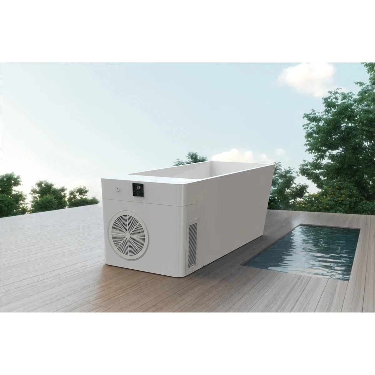 Orivon Frost Cold Plunge Tub - outdoor rooftop setting
